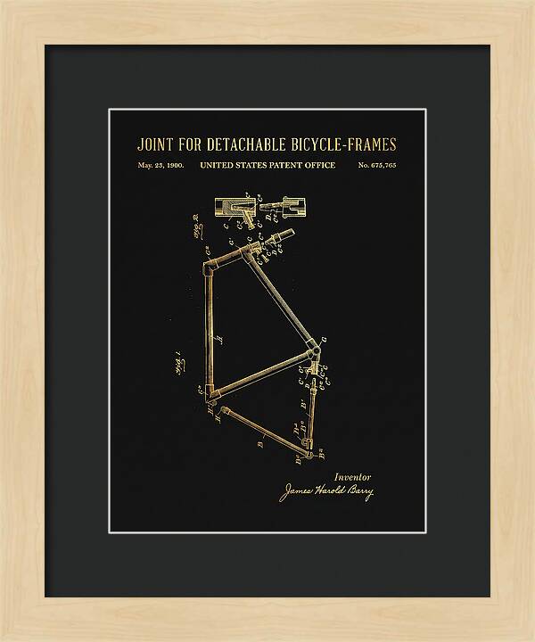 Joint For Detachable Bicycle Frames Gold Patent Us675765a