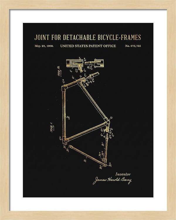 Joint For Detachable Bicycle Frames Gold Patent Us675765a