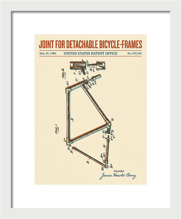 Joint For Detachable Bicycle Frames Retro Patent Us675765a