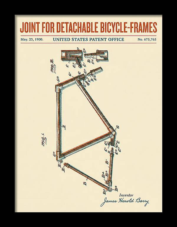 Joint For Detachable Bicycle Frames Retro Patent Us675765a