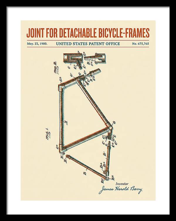 Joint For Detachable Bicycle Frames Retro Patent Us675765a