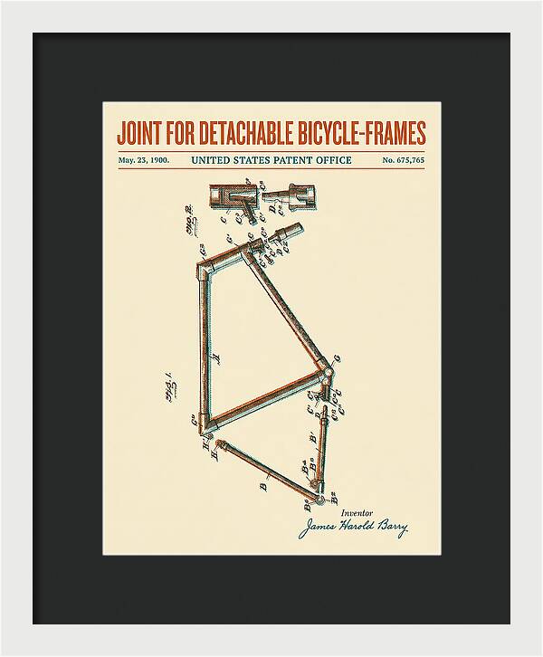 Joint For Detachable Bicycle Frames Retro Patent Us675765a
