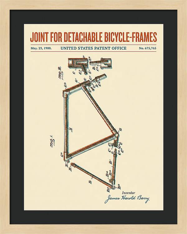 Joint For Detachable Bicycle Frames Retro Patent Us675765a