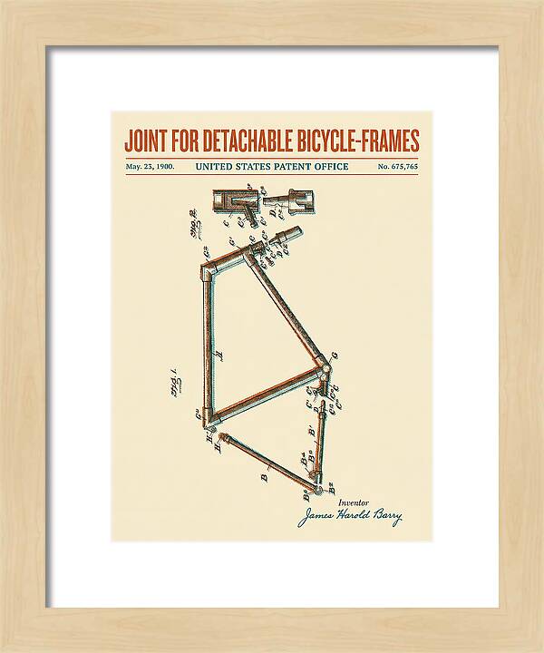 Joint For Detachable Bicycle Frames Retro Patent Us675765a