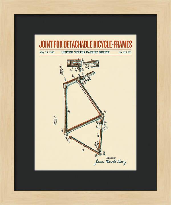 Joint For Detachable Bicycle Frames Retro Patent Us675765a