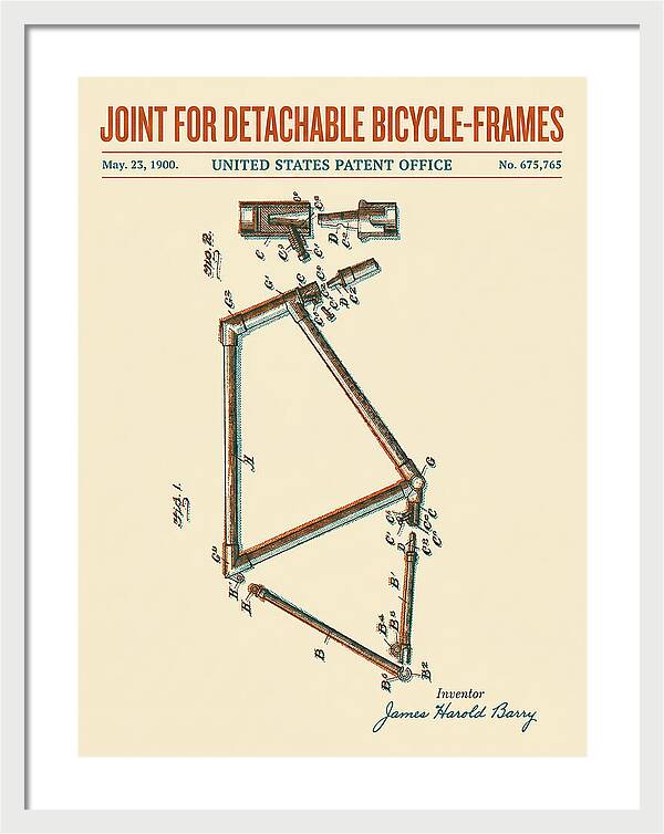 Joint For Detachable Bicycle Frames Retro Patent Us675765a