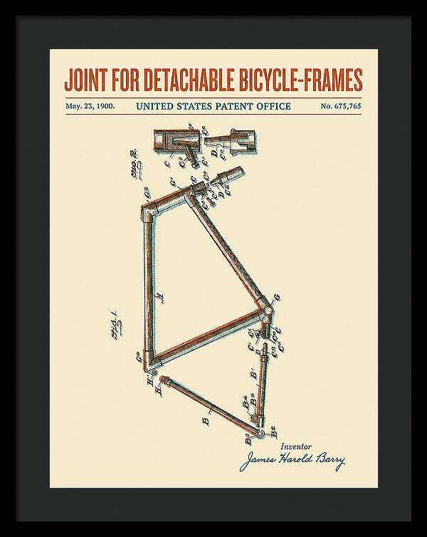 Joint For Detachable Bicycle Frames Retro Patent Us675765a