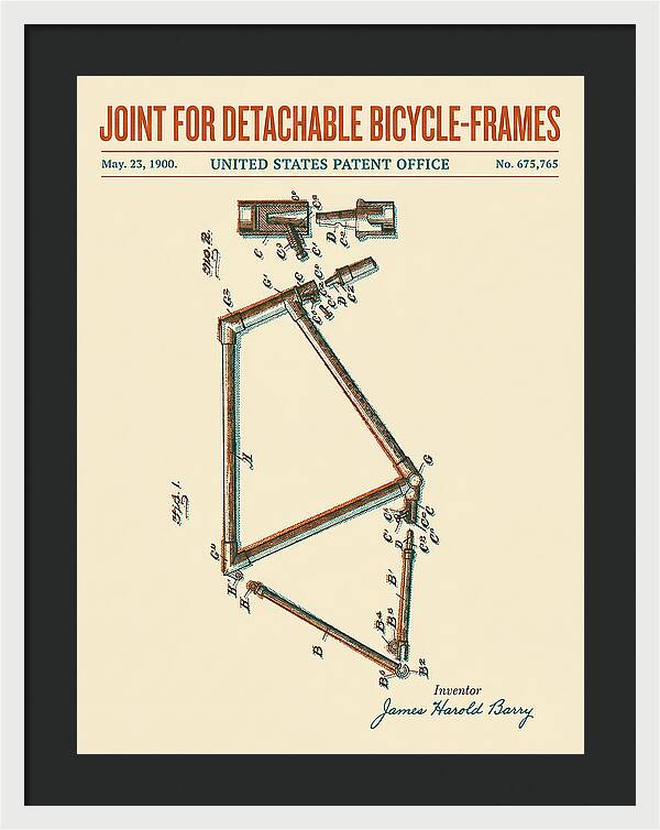 Joint For Detachable Bicycle Frames Retro Patent Us675765a