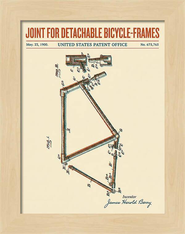 Joint For Detachable Bicycle Frames Retro Patent Us675765a