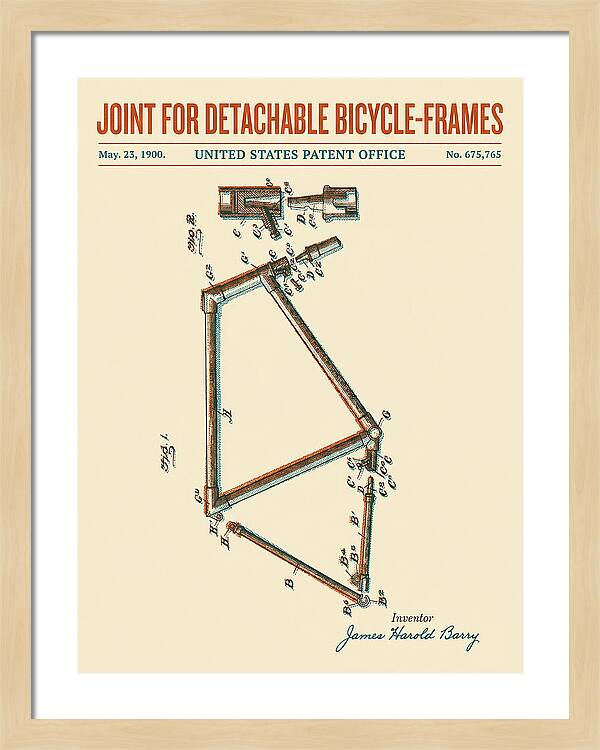 Joint For Detachable Bicycle Frames Retro Patent Us675765a