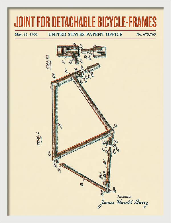 Joint For Detachable Bicycle Frames Retro Patent Us675765a