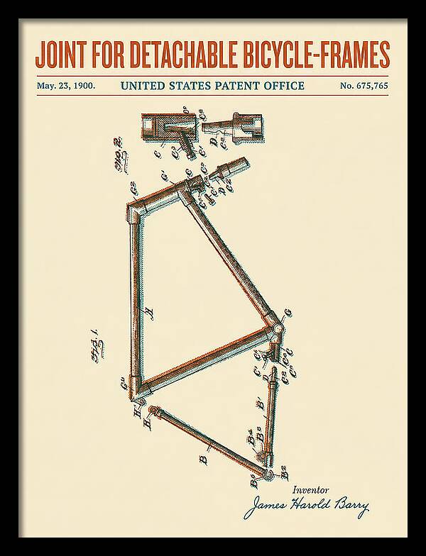 Joint For Detachable Bicycle Frames Retro Patent Us675765a