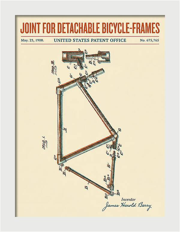Joint For Detachable Bicycle Frames Retro Patent Us675765a