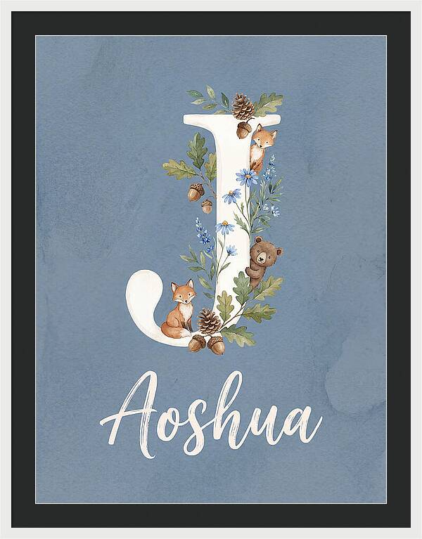 Joshua Name Art Sign Whimsical Letter