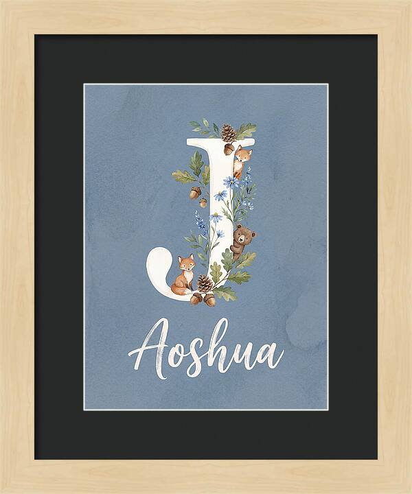 Joshua Name Art Sign Whimsical Letter