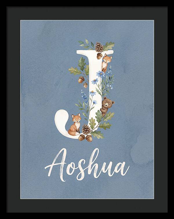 Joshua Name Art Sign Whimsical Letter
