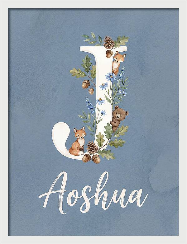 Joshua Name Art Sign Whimsical Letter