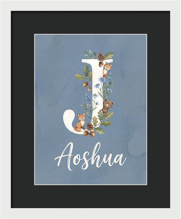 Joshua Name Art Sign Whimsical Letter