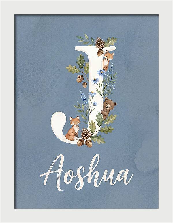 Joshua Name Art Sign Whimsical Letter