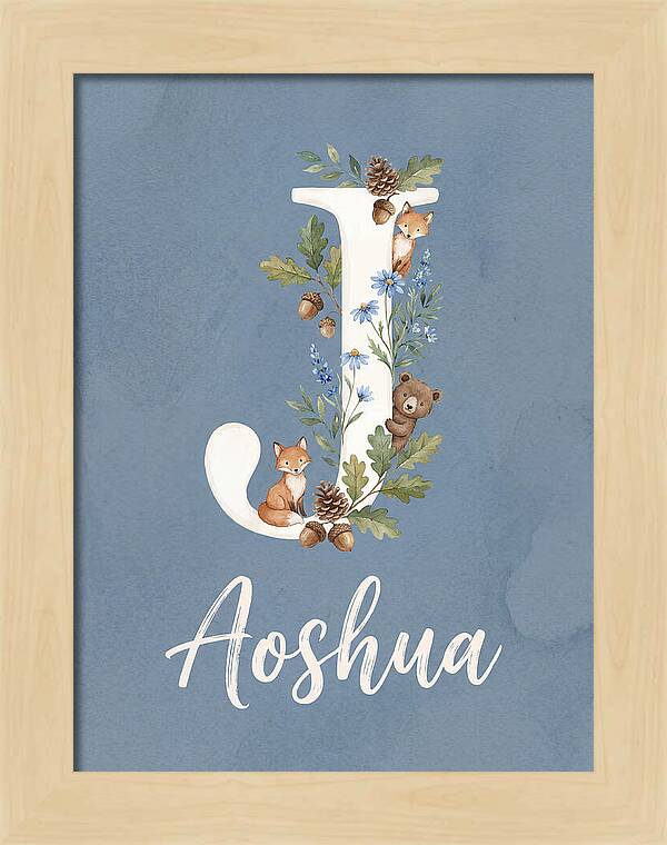 Joshua Name Art Sign Whimsical Letter