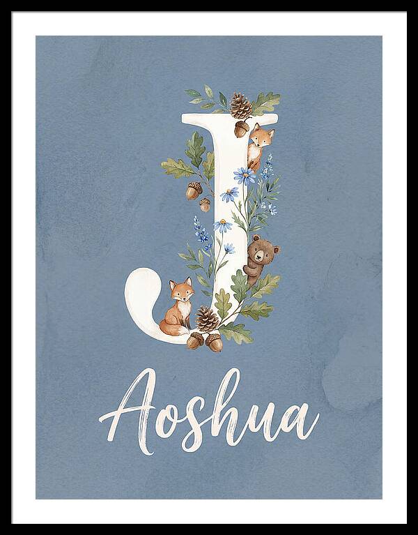 Joshua Name Art Sign Whimsical Letter