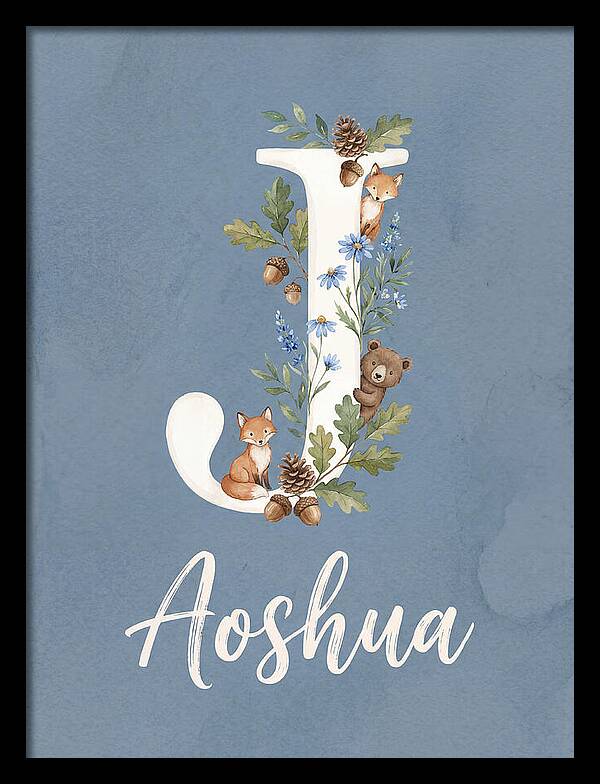 Joshua Name Art Sign Whimsical Letter