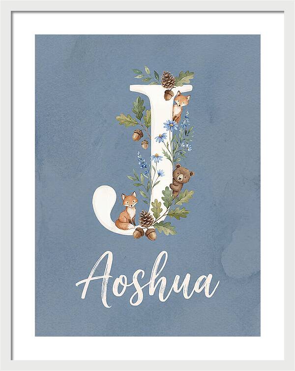 Joshua Name Art Sign Whimsical Letter