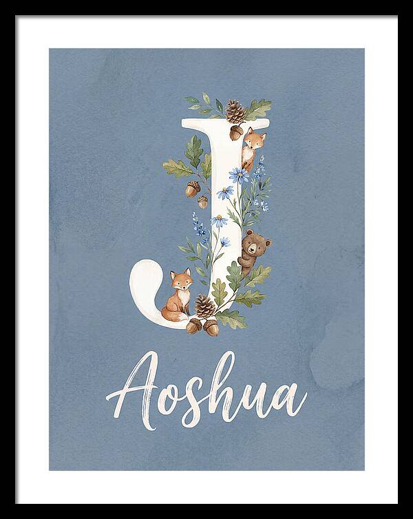 Joshua Name Art Sign Whimsical Letter