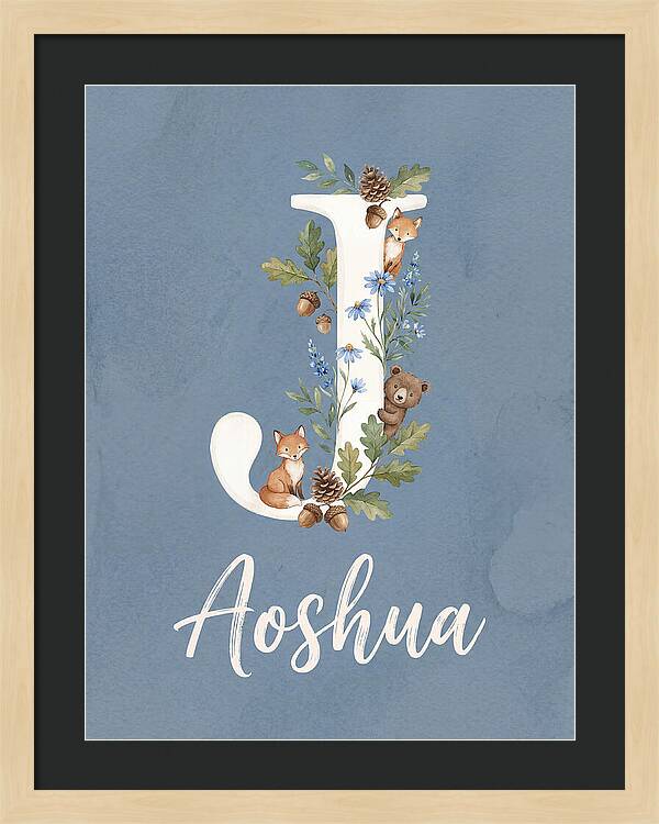 Joshua Name Art Sign Whimsical Letter