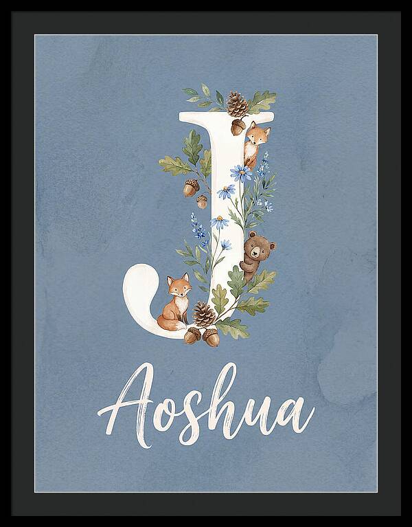 Joshua Name Art Sign Whimsical Letter