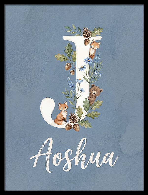 Joshua Name Art Sign Whimsical Letter