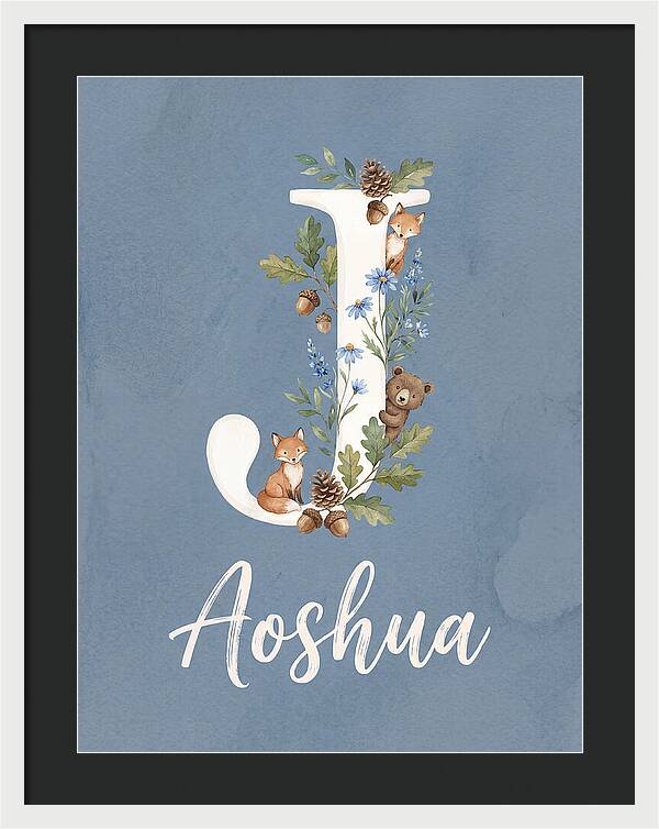 Joshua Name Art Sign Whimsical Letter