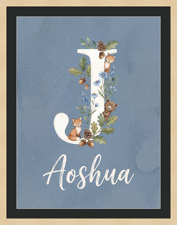 Joshua Name Art Sign Whimsical Letter
