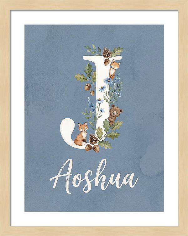 Joshua Name Art Sign Whimsical Letter