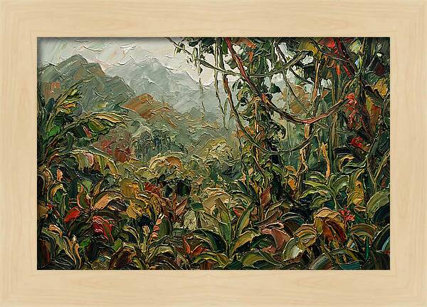 Jungle Landscape In Palette Knife