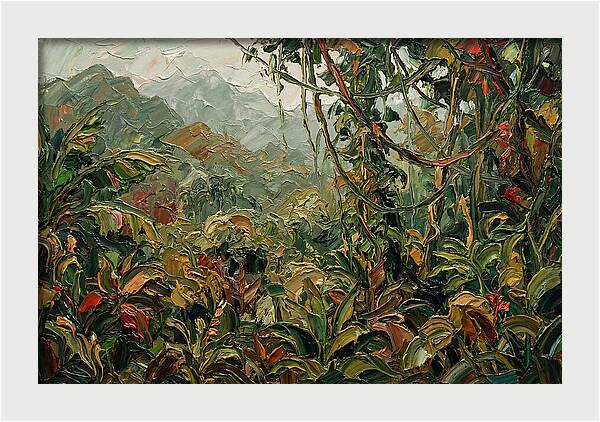 Jungle Landscape In Palette Knife