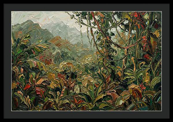 Jungle Landscape In Palette Knife