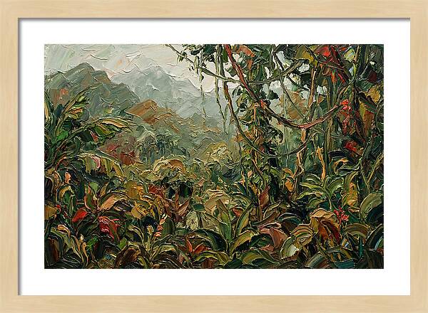 Jungle Landscape In Palette Knife
