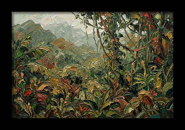 Jungle Landscape In Palette Knife