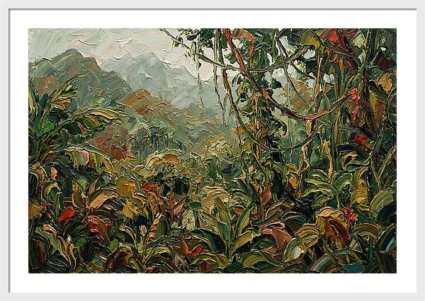 Jungle Landscape In Palette Knife
