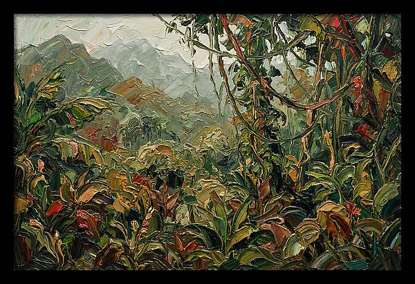 Jungle Landscape In Palette Knife
