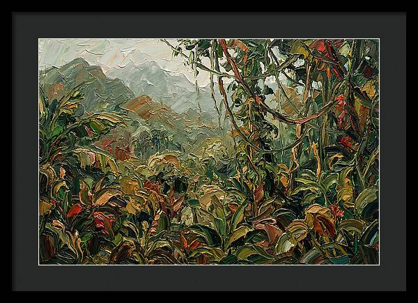 Jungle Landscape In Palette Knife