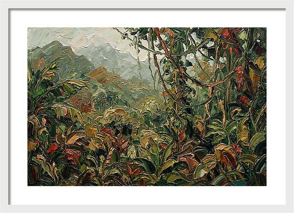 Jungle Landscape In Palette Knife