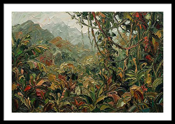 Jungle Landscape In Palette Knife