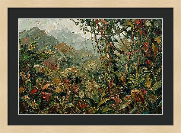 Jungle Landscape In Palette Knife