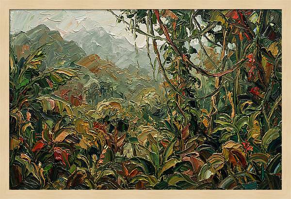 Jungle Landscape In Palette Knife