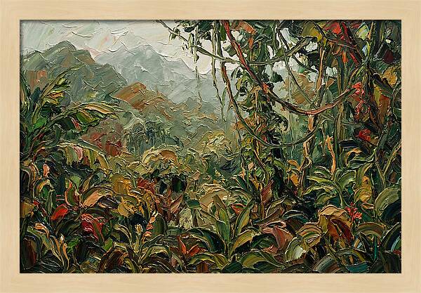 Jungle Landscape In Palette Knife