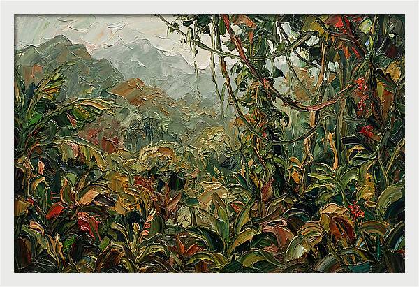 Jungle Landscape In Palette Knife