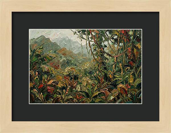 Jungle Landscape In Palette Knife