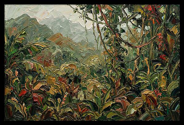 Jungle Landscape In Palette Knife
